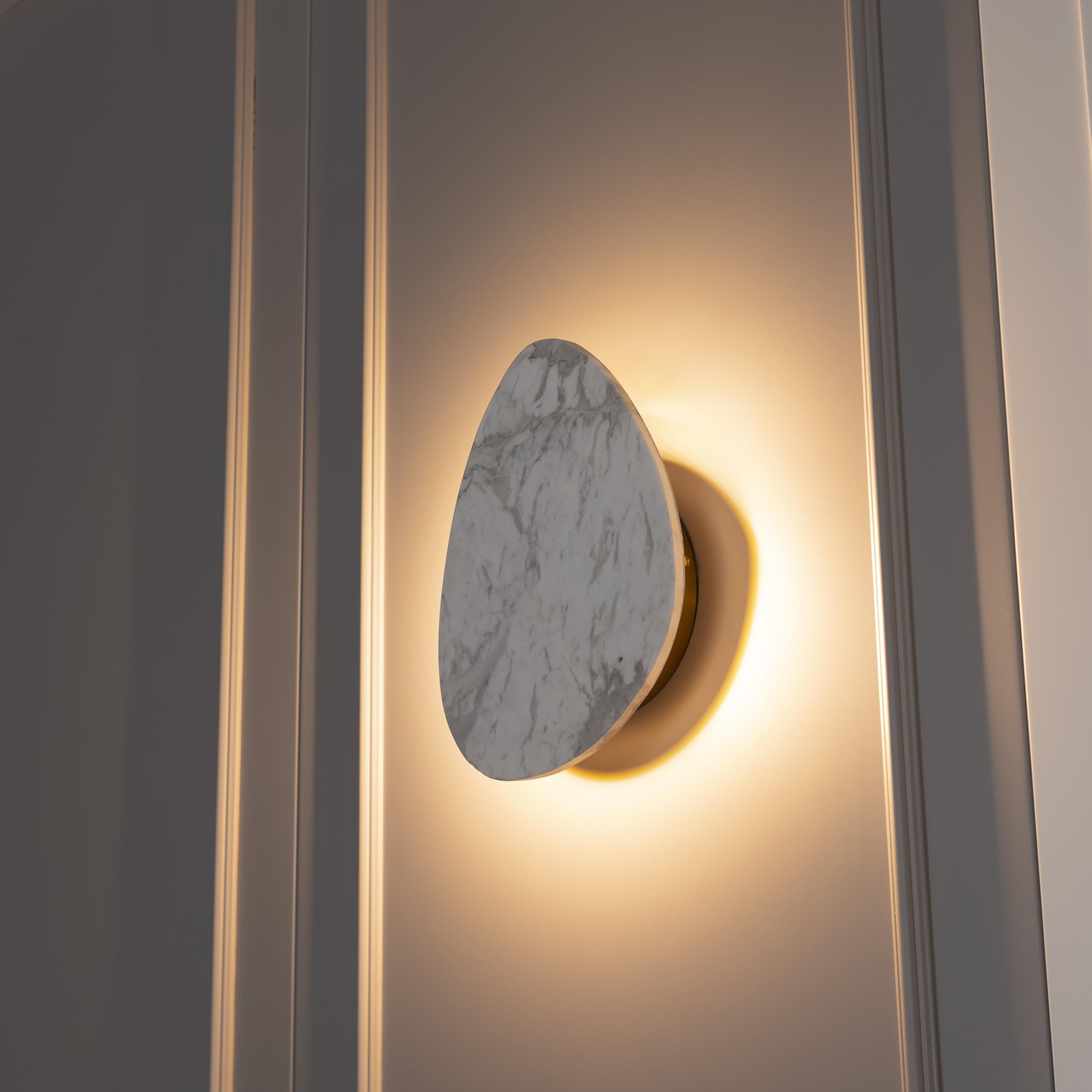 Medusa White Marbled Antique Led Wall Sconce 27 Cm - Heka Lighting & Trading Limited