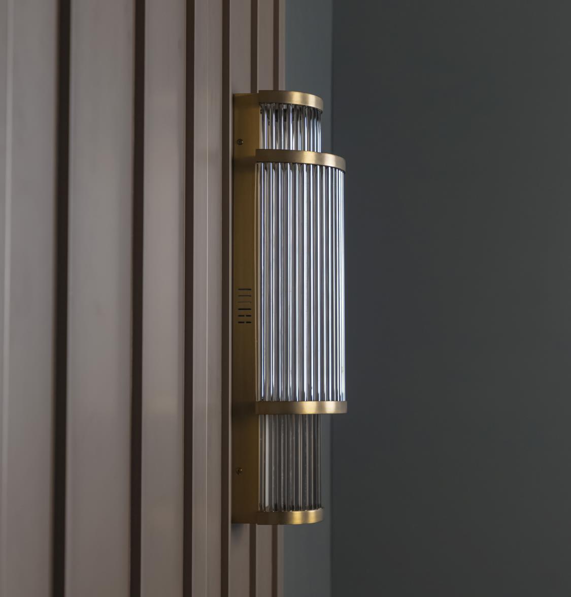 Nablus Transparent Glass Çubuklu Antique Wall Sconce - Heka Lighting & Trading Limited