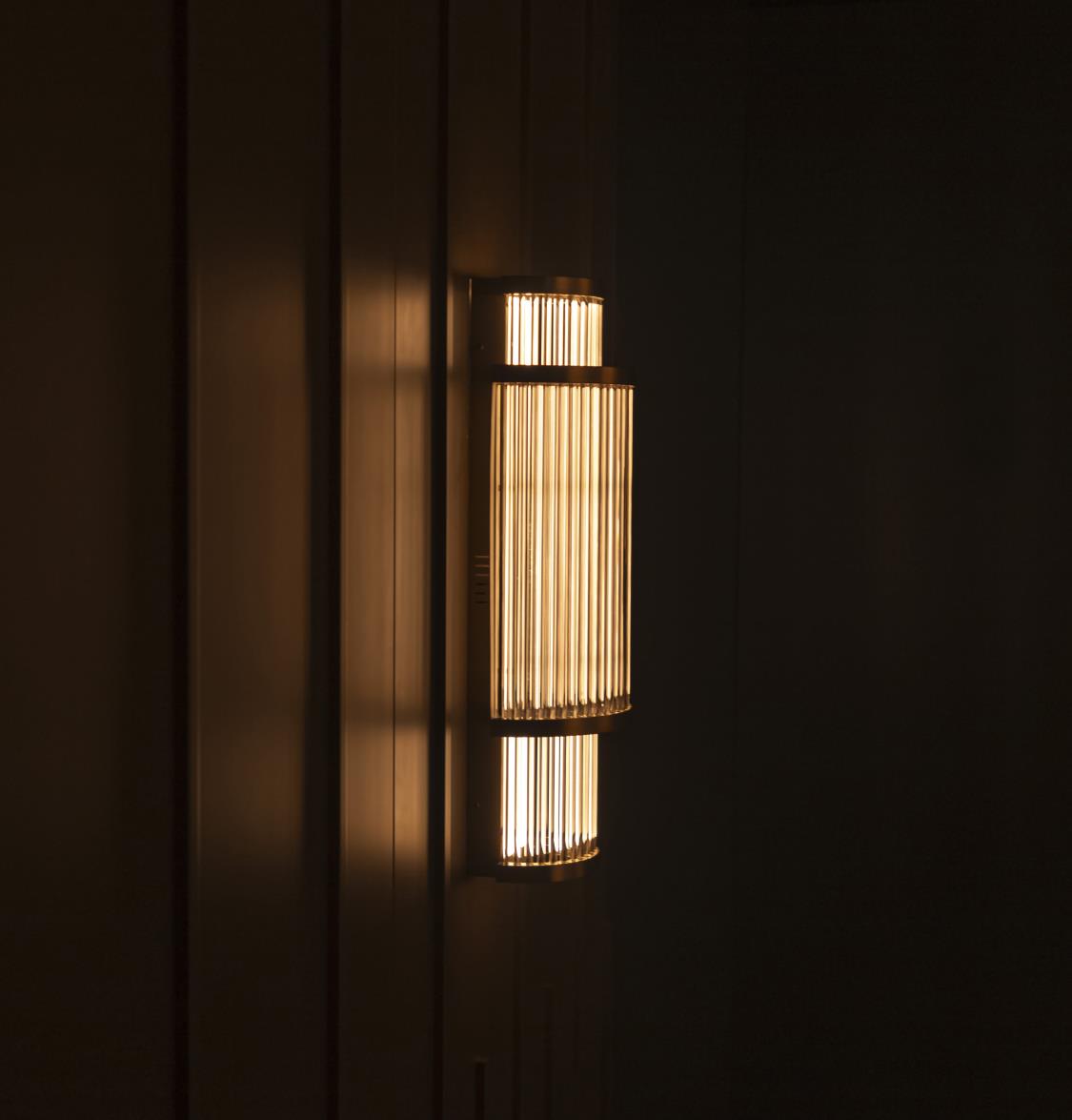 Nablus Transparent Glass Çubuklu Antique Wall Sconce - Heka Lighting & Trading Limited