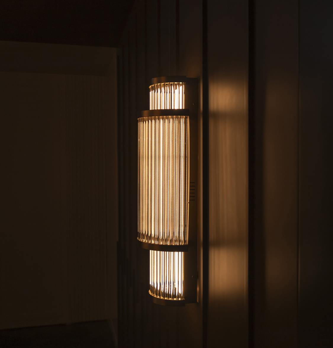 Nablus Transparent Glass Çubuklu Antique Wall Sconce - Heka Lighting & Trading Limited