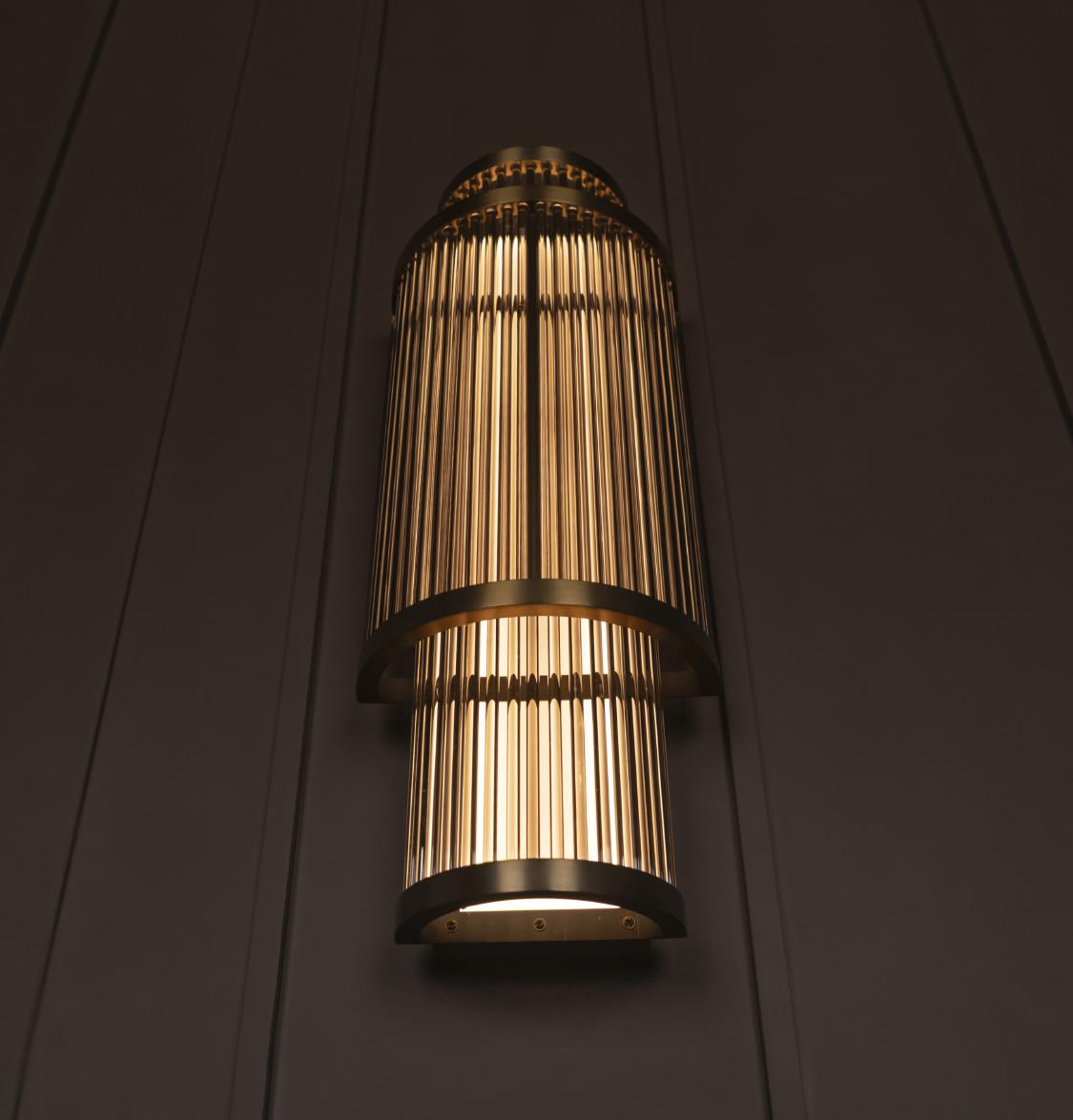 Nablus Transparent Glass Çubuklu Antique Wall Sconce - Heka Lighting & Trading Limited