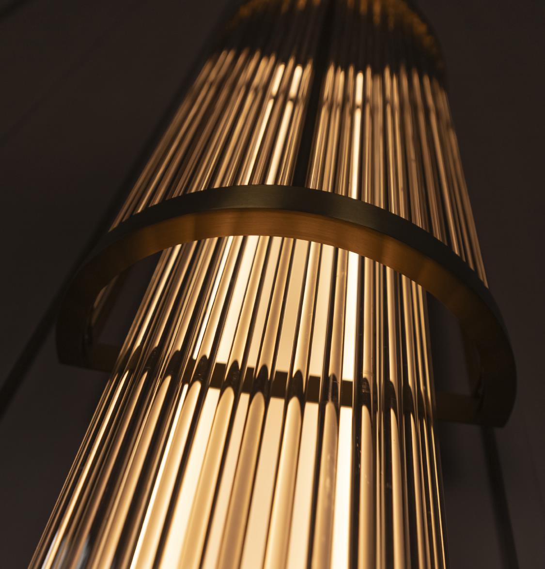 Nablus Transparent Glass Çubuklu Antique Wall Sconce - Heka Lighting & Trading Limited