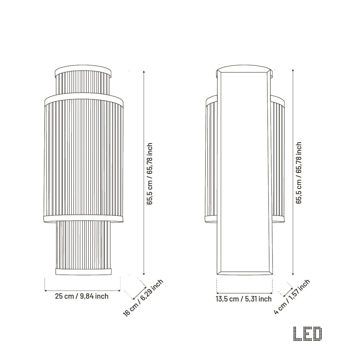Nablus Transparent Glass Çubuklu Antique Wall Sconce - Heka Lighting & Trading Limited