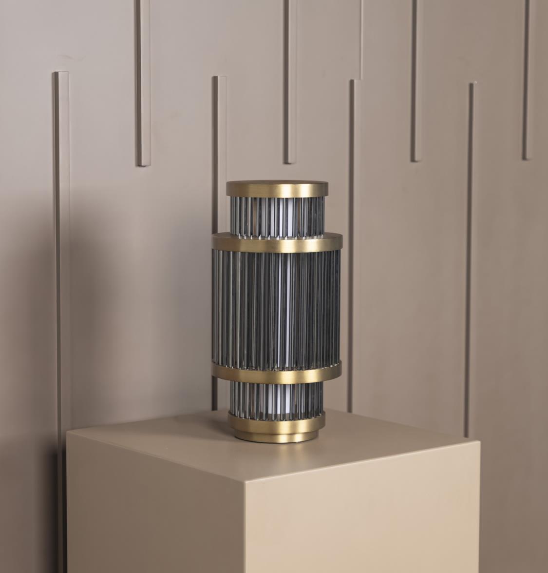 Nablus Transparent Glass Stick Antique Table Lamp - Heka Lighting & Trading Limited