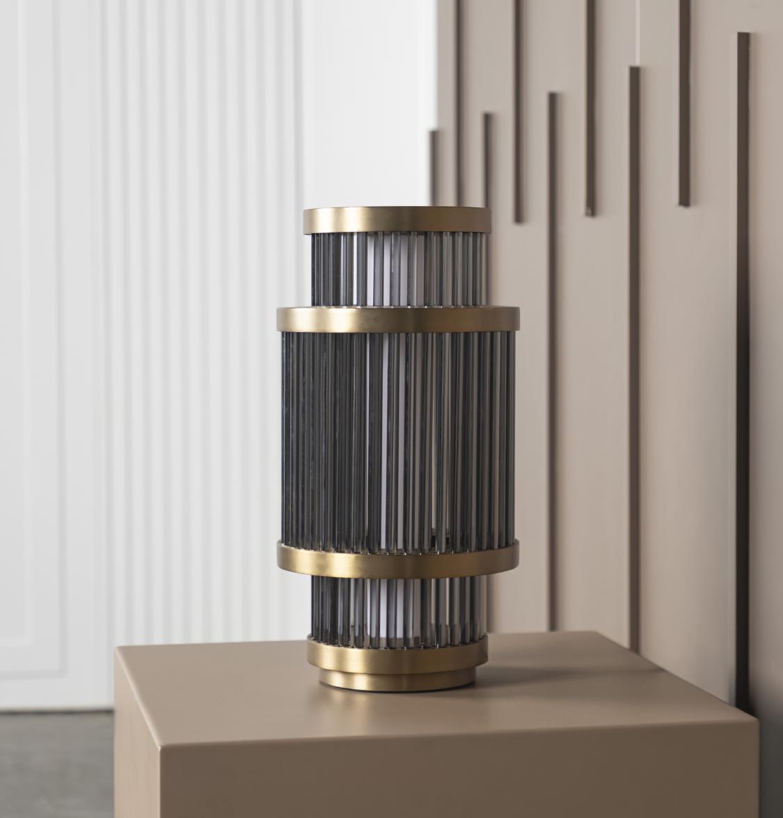 Nablus Transparent Glass Stick Antique Table Lamp - Heka Lighting & Trading Limited