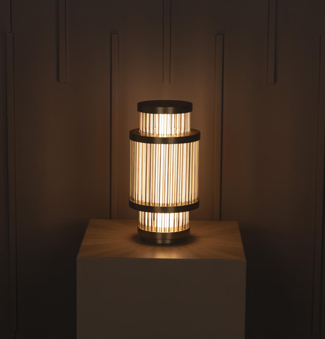 Nablus Transparent Glass Stick Antique Table Lamp - Heka Lighting & Trading Limited