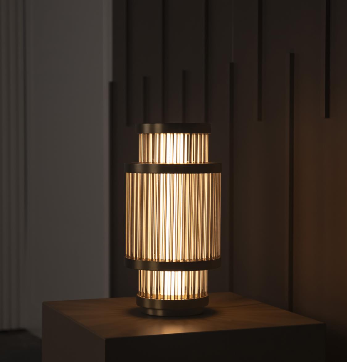 Nablus Transparent Glass Stick Antique Table Lamp - Heka Lighting & Trading Limited