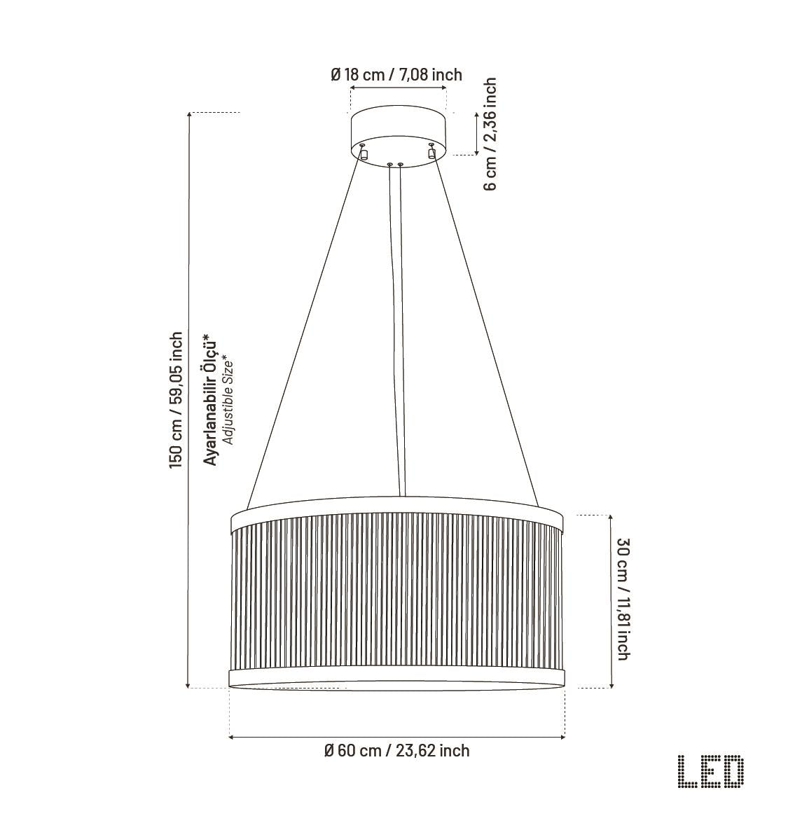 Nablus Transparent Glass Stick Antique Chandelier - 60Cm - Heka Lighting & Trading Limited