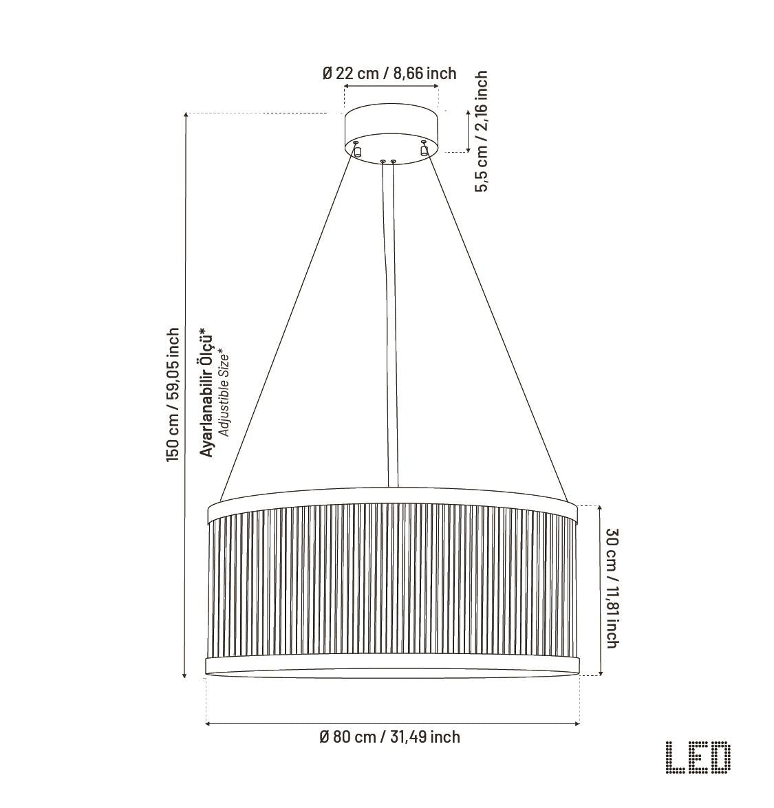 Nablus Transparent Glass Stick Antique Chandelier - 80Cm - Heka Lighting & Trading Limited