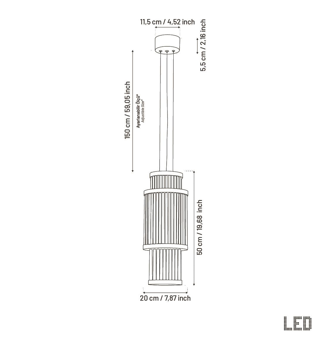 Nablus Transparent Glass Stick Antique Pendant Light - Heka Lighting & Trading Limited