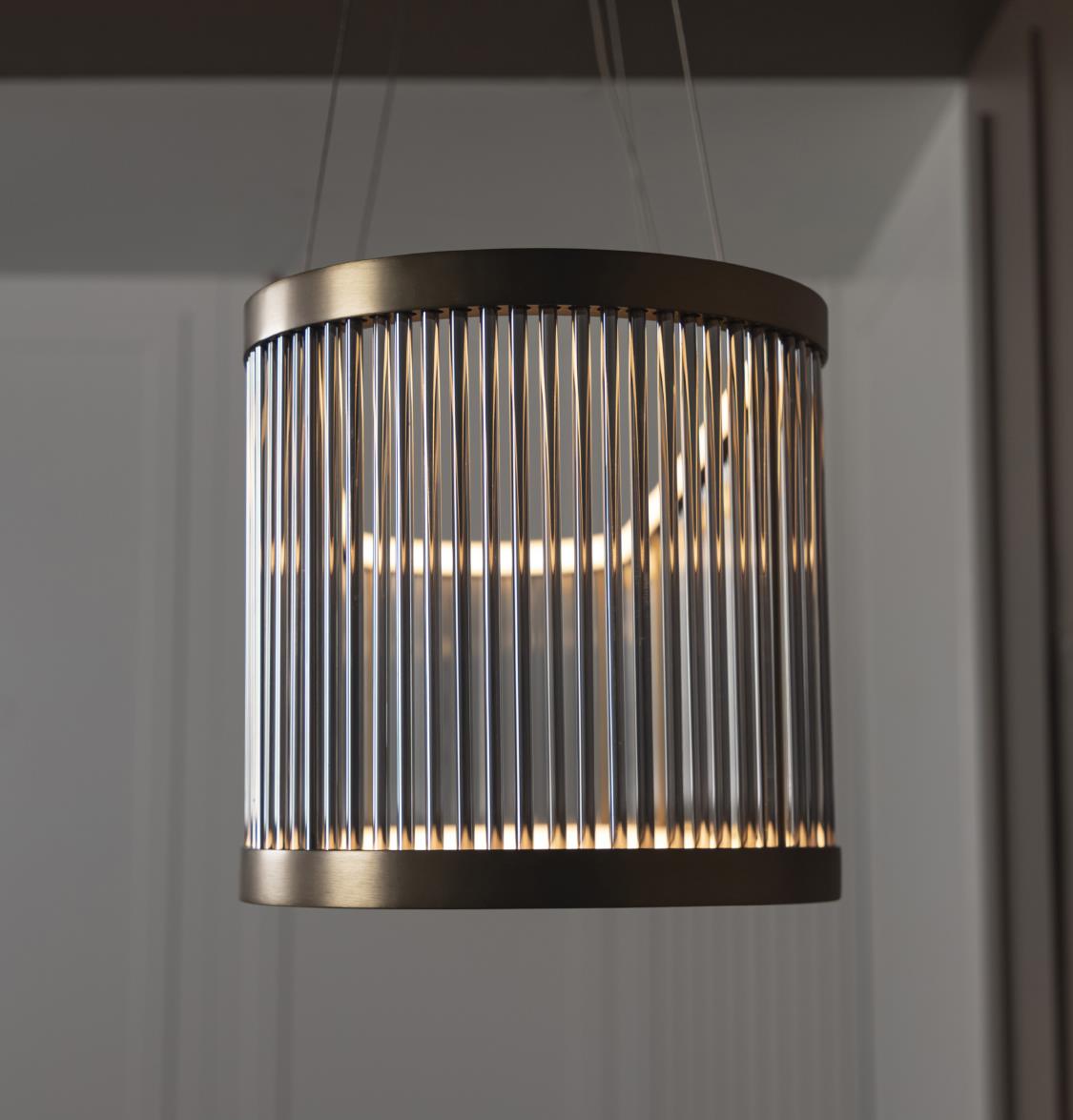 Nablus Transparent Glass Rod Antique Dining Table Chandelier - Heka Lighting & Trading Limited