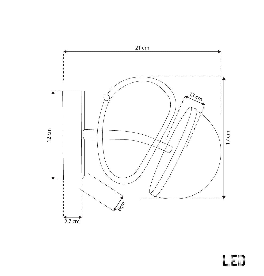 Nepal Platinum Single Soft Glass Led Wall Sconce - Heka Lighting & Trading Limited