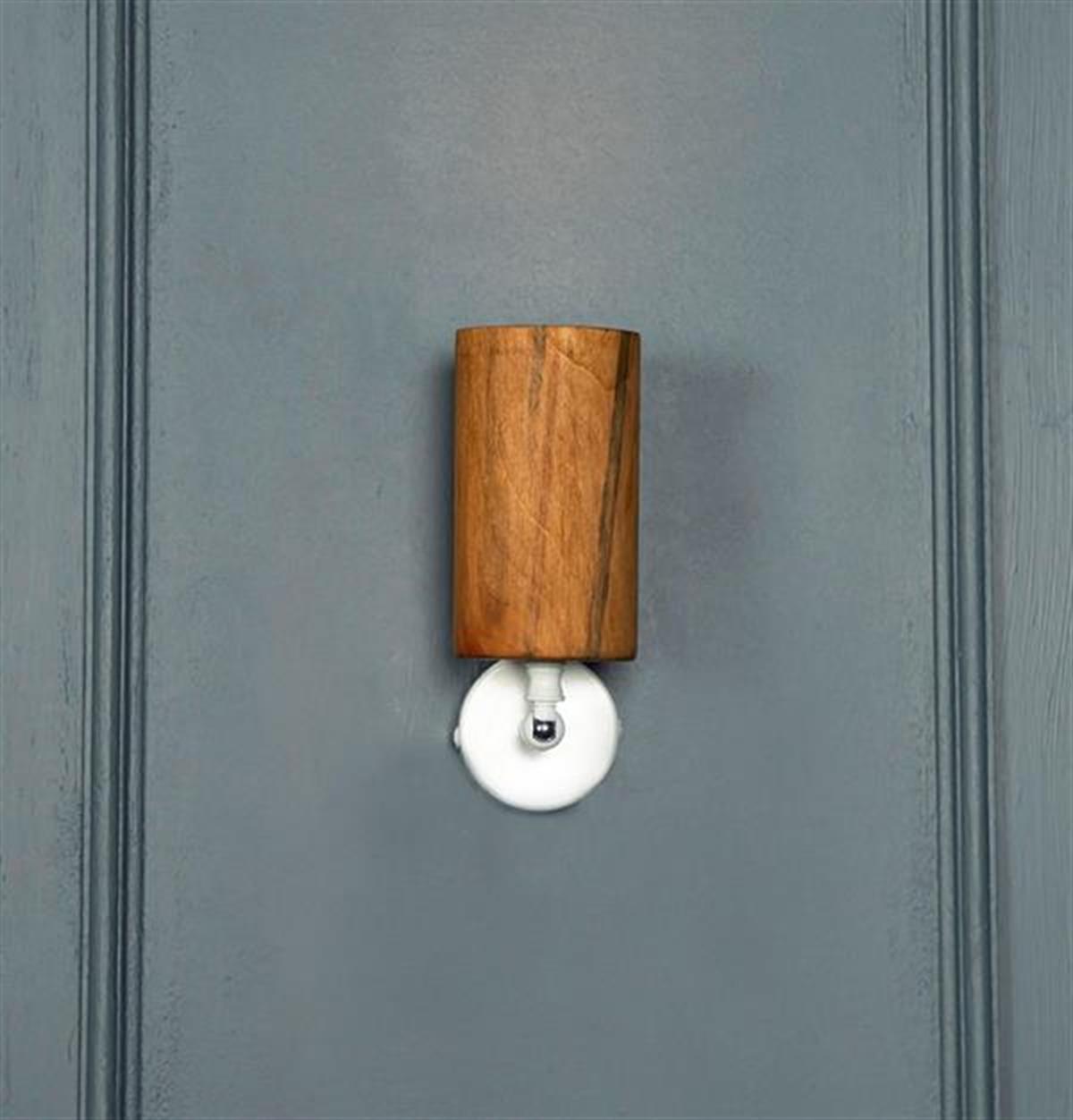 Niagara Single Wood White Wall Sconce - Heka Lighting & Trading Limited