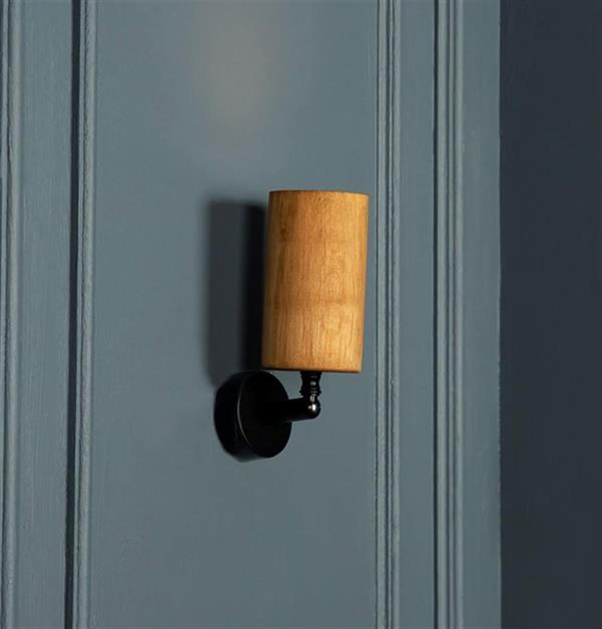 Niagara Single Wood Black Wall Sconce - Heka Lighting & Trading Limited