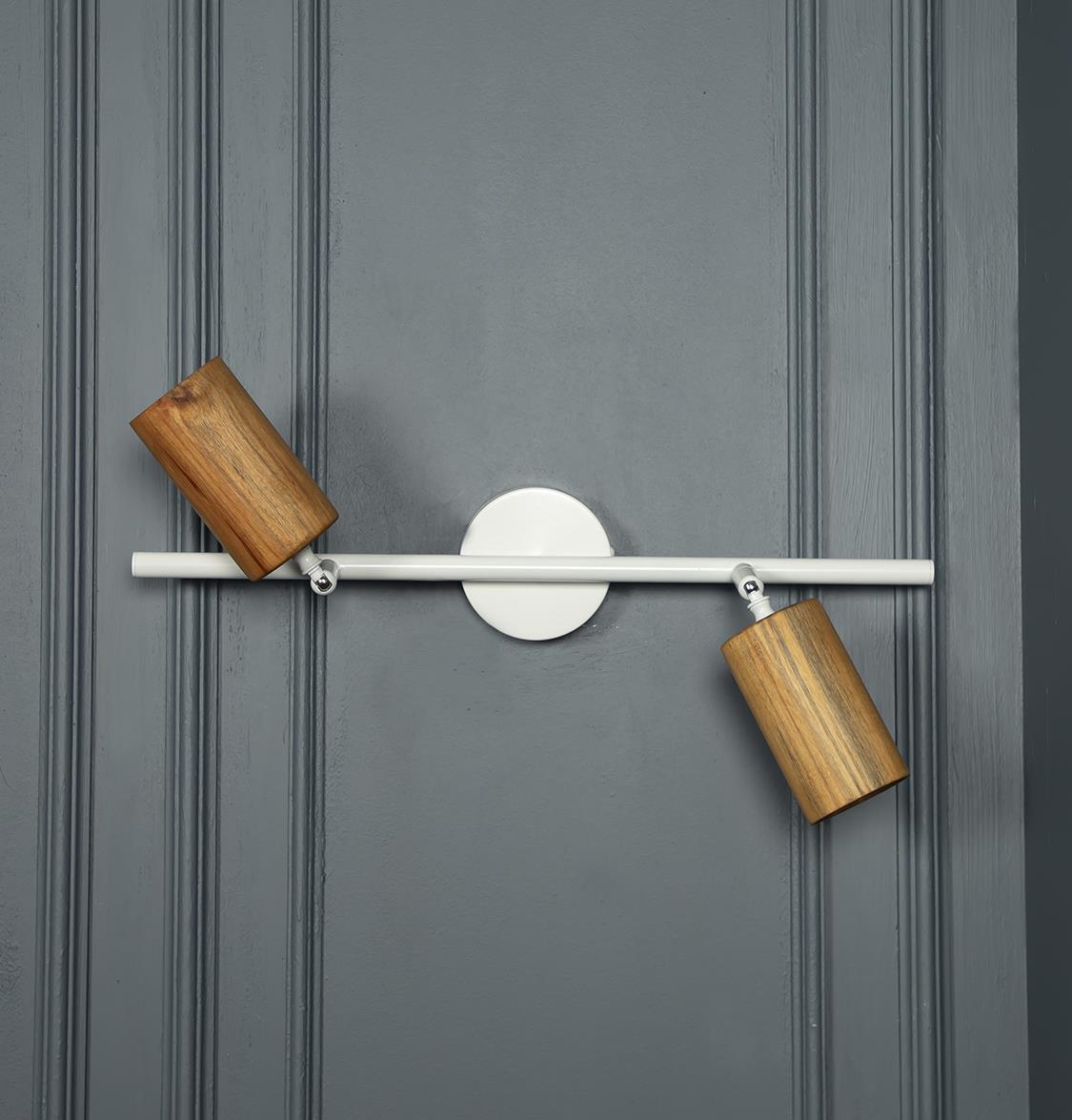 Niagara 2 Piece Wood White Wall Sconce - Heka Lighting & Trading Limited