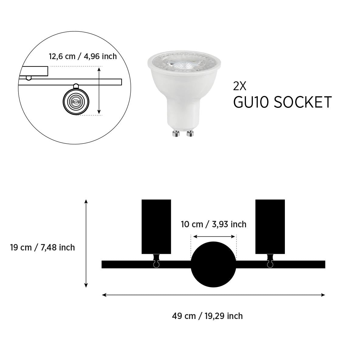 Niagara 2 Piece Wood Black Wall Sconce - Heka Lighting & Trading Limited