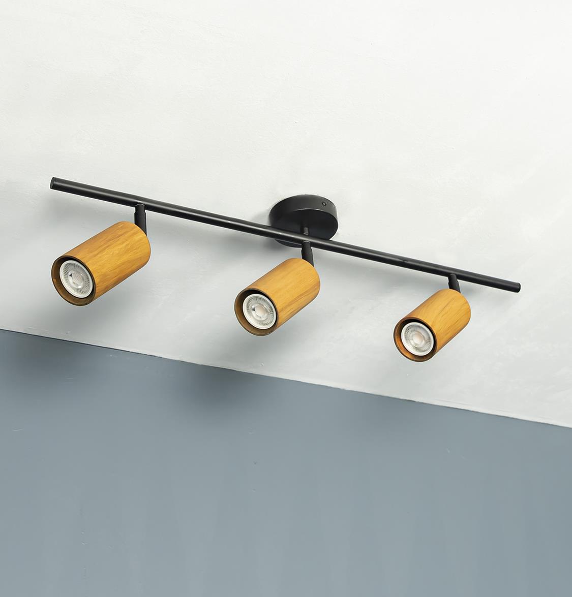 Niagara 3-Piece Wood Black Wall Sconce - Heka Lighting & Trading Limited