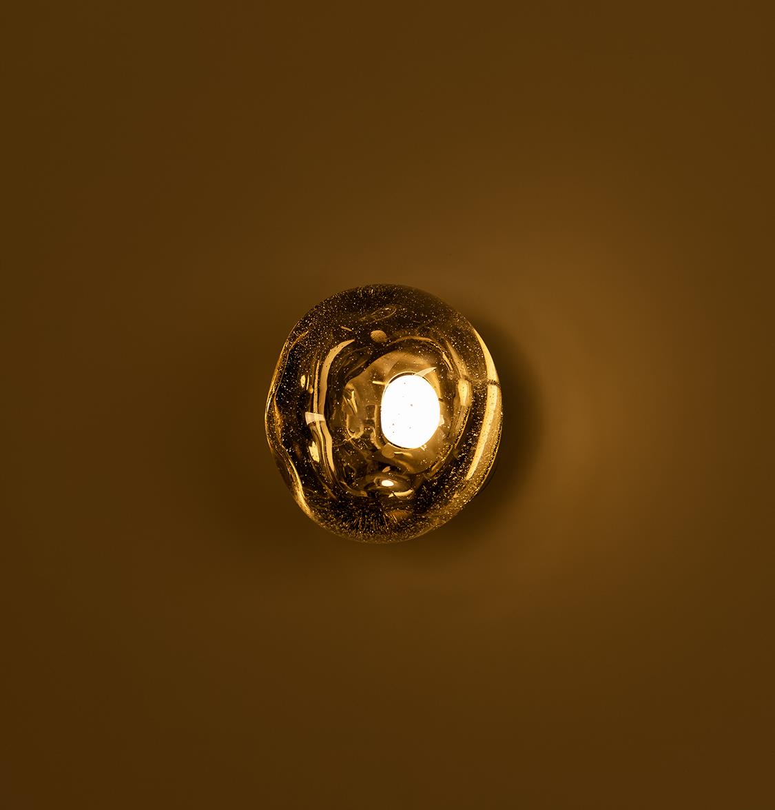 Odense Bubbly Flat Smoked Glass Chrome Led Wall Sconce - Heka Lighting & Trading Limited