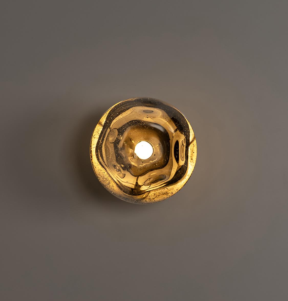 Odense Bubbly Flat Smoked Glass Chrome Led Wall Sconce - Heka Lighting & Trading Limited