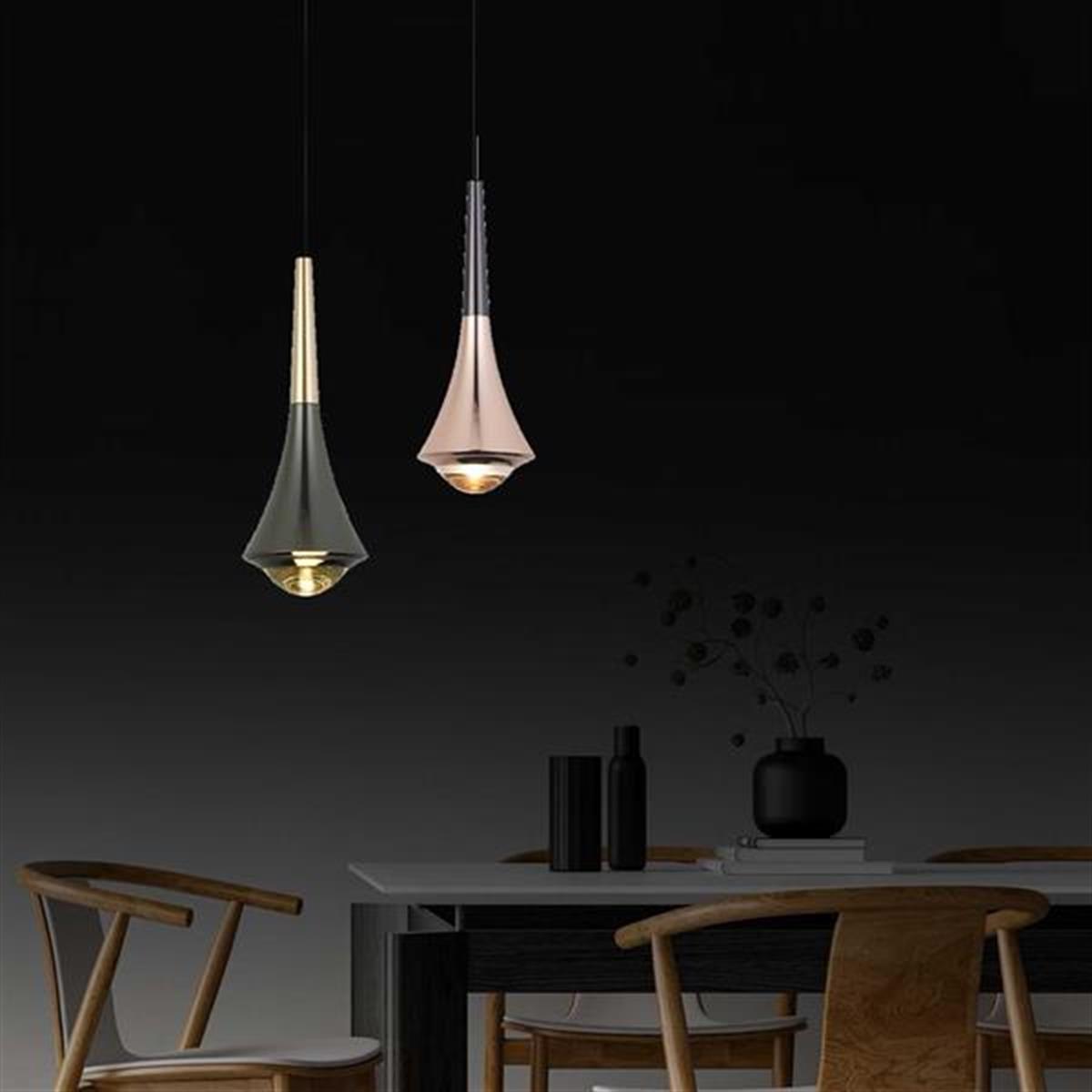 Odessa Gold Triangle Led Pendant Light Chandelier - Heka Lighting & Trading Limited