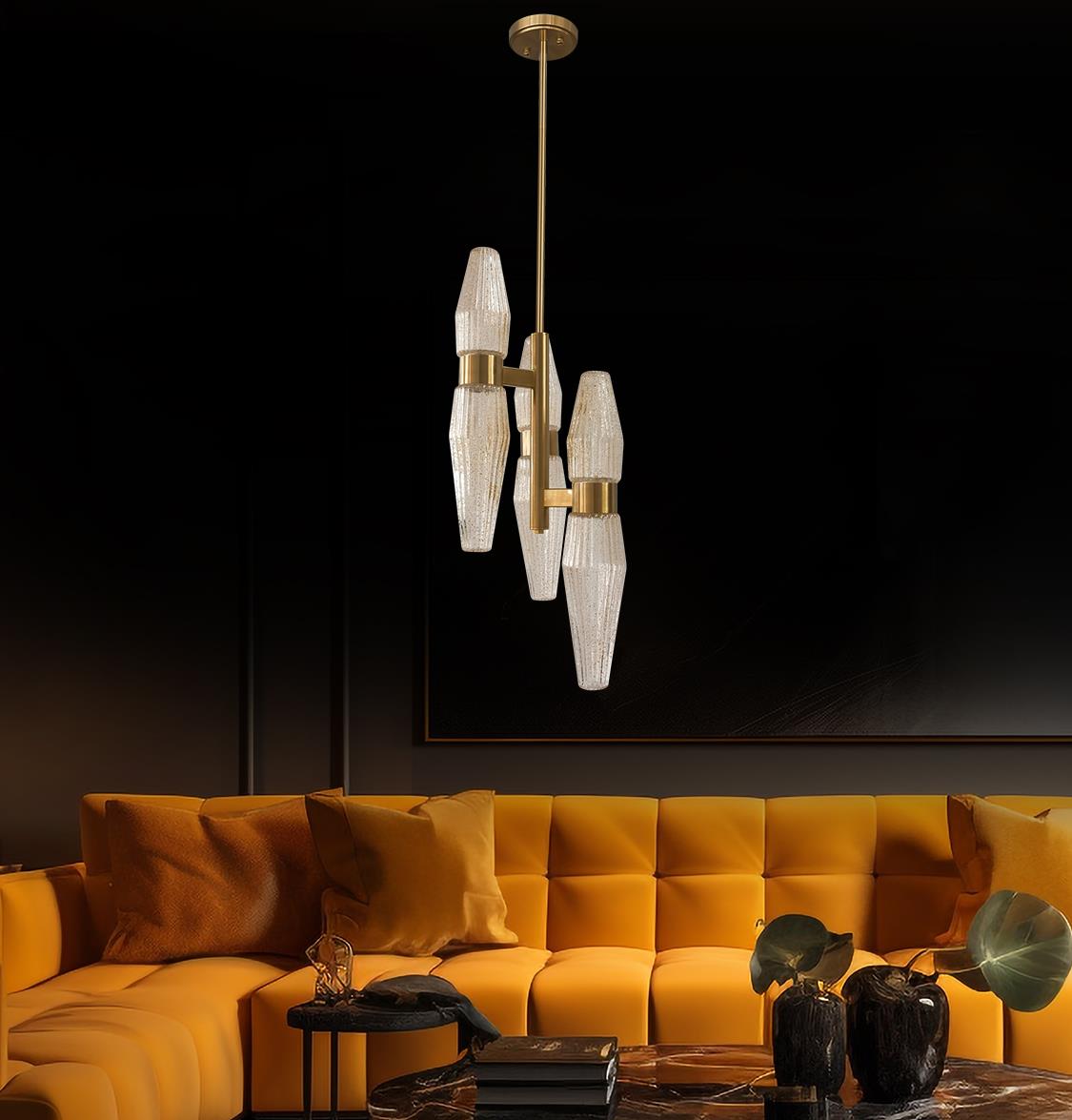 Omega 6's Transparent Glass Antique Led Pendant Light Chandelier - Heka Lighting & Trading Limited