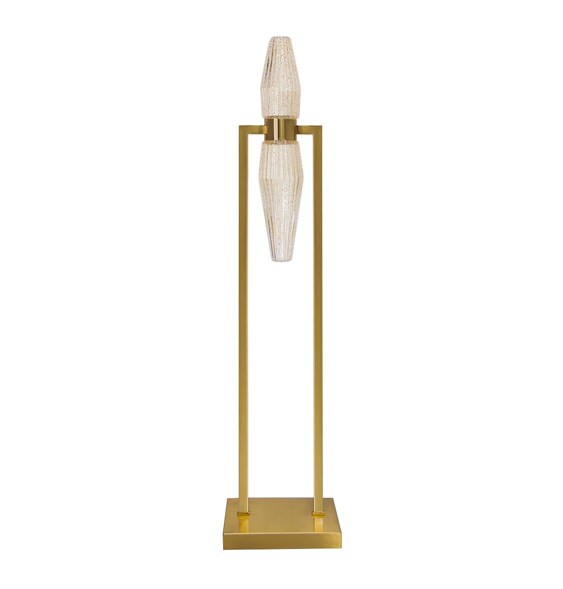 Omega 2's Transparent Glass Antique Floor Lamp - Heka Lighting & Trading Limited