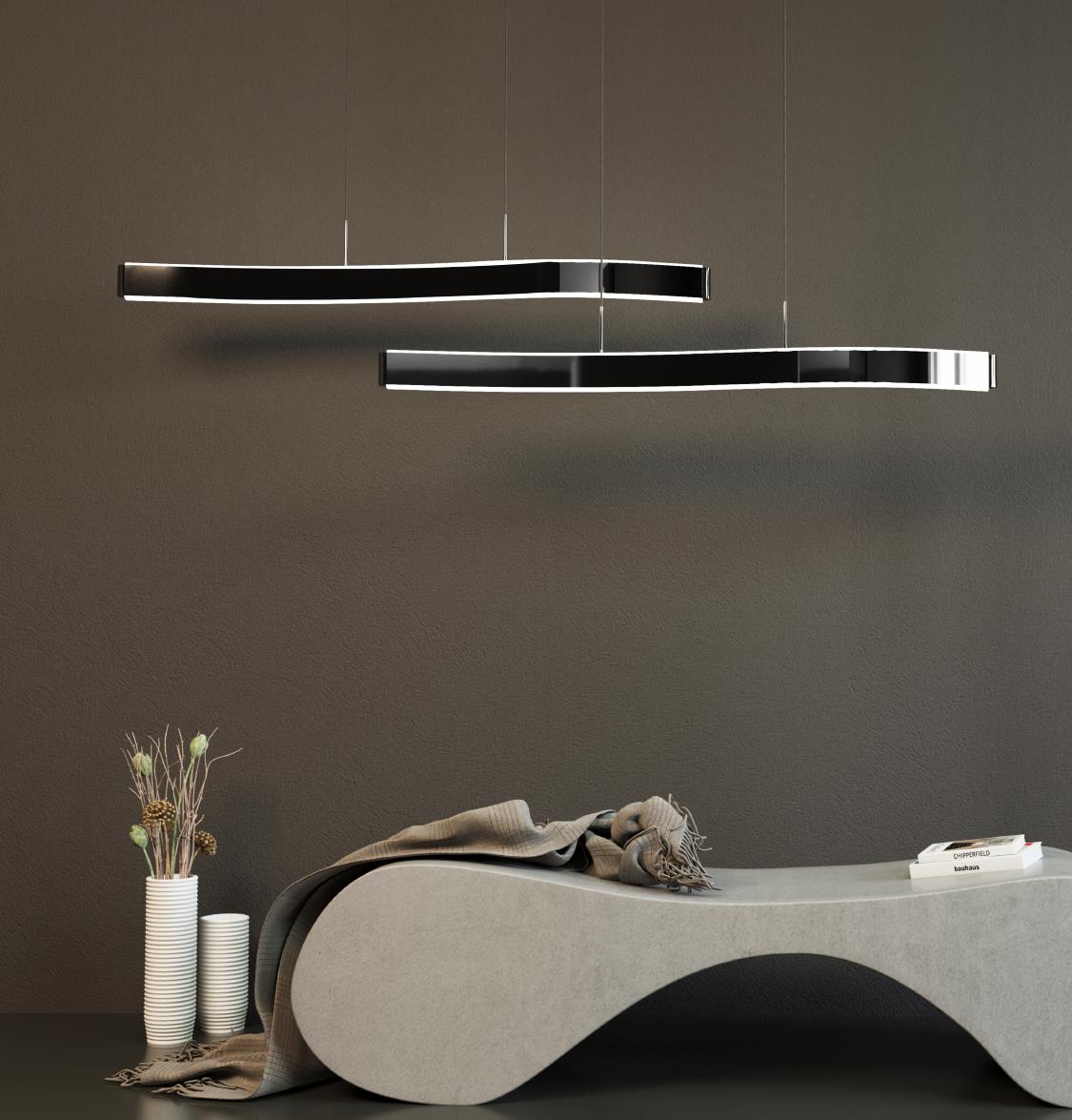 Oslo Platinum Stainless Acrylic Dining Table Chandelier - Heka Lighting & Trading Limited