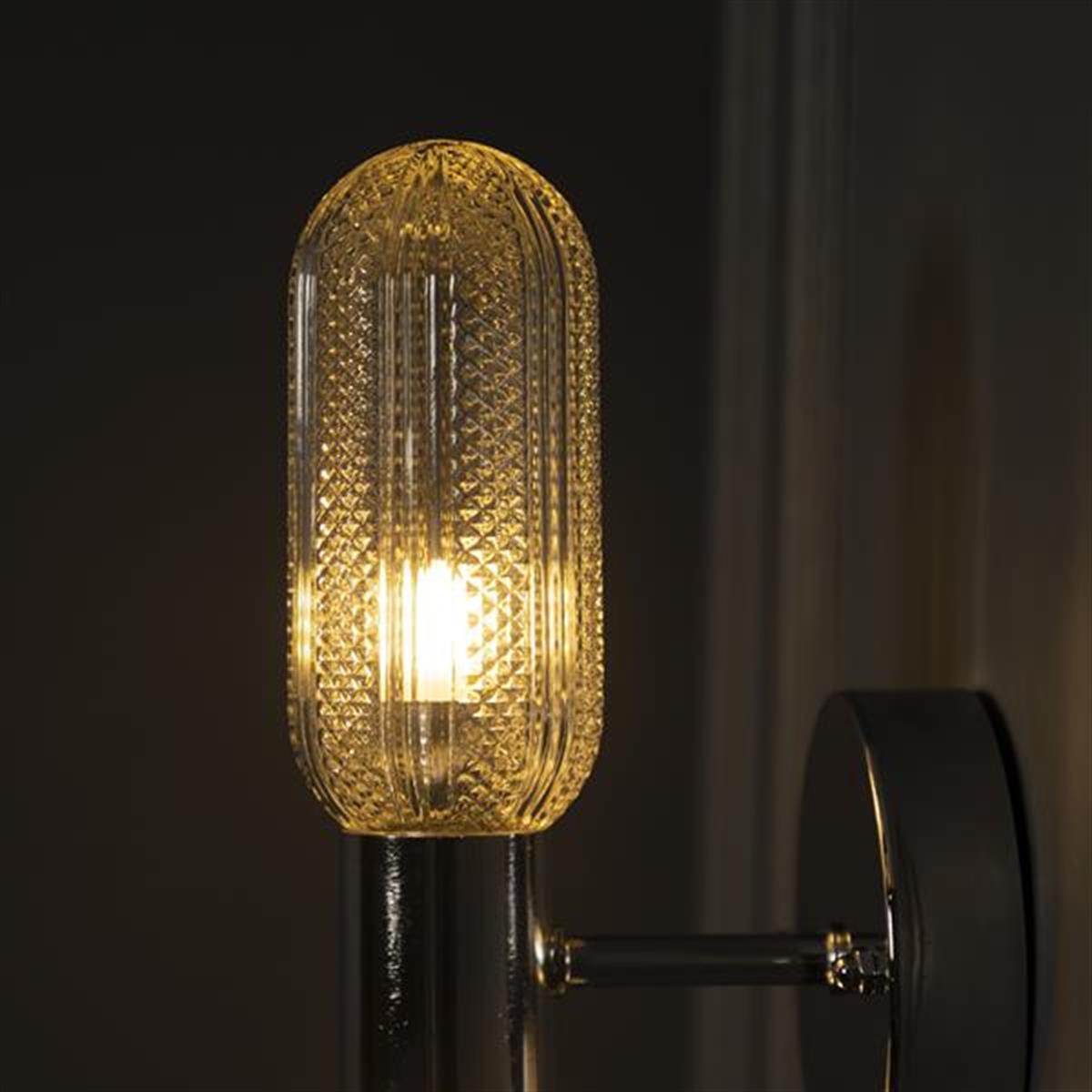 Ottava 2-Piece Transparent Chrome Wall Sconce - Heka Lighting & Trading Limited