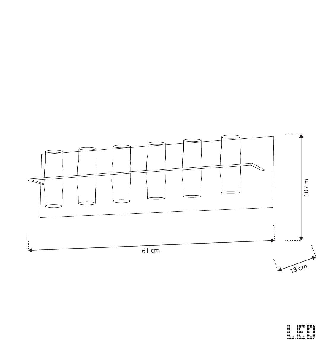 Panama Six Transparent Acrylic Black Led Wall Sconce - Heka Lighting & Trading Limited