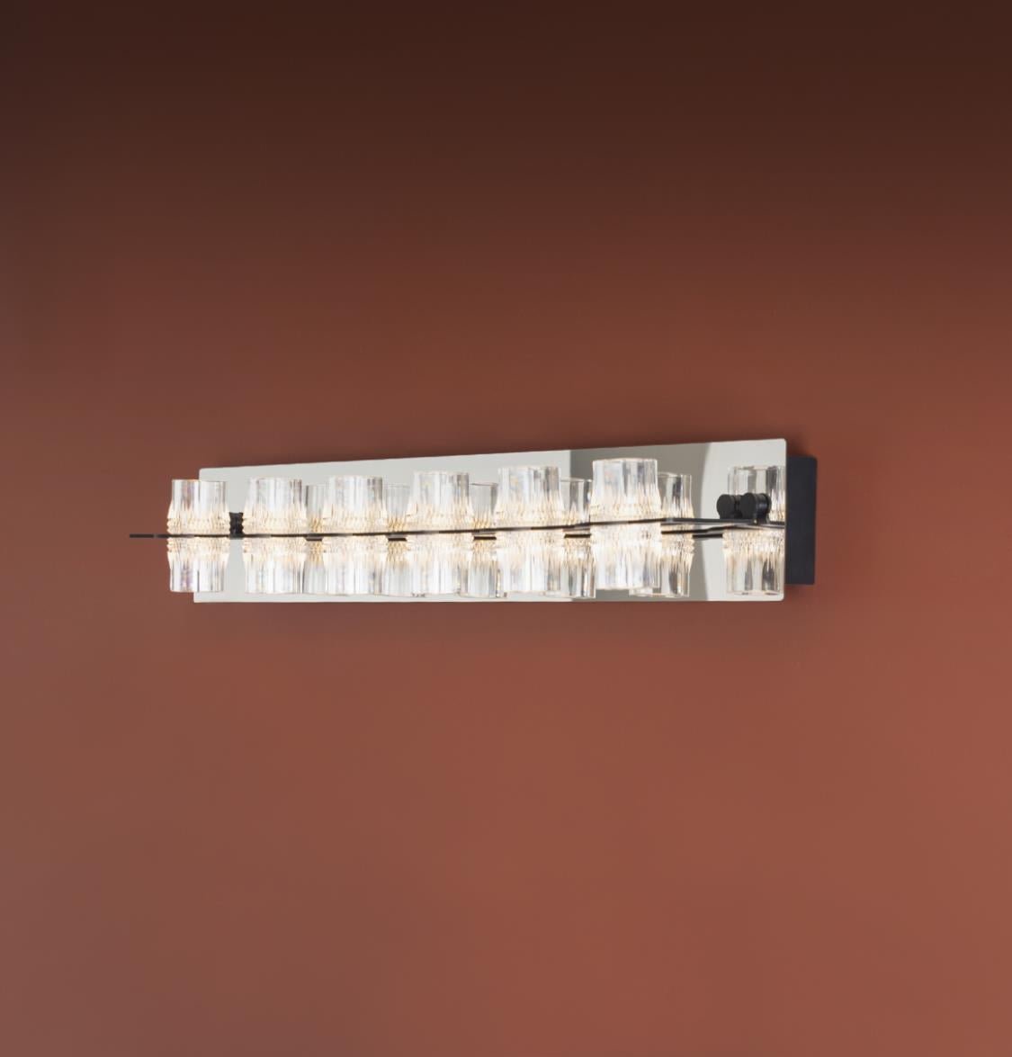 Panama Six Transparent Acrylic Black Led Wall Sconce - Heka Lighting & Trading Limited