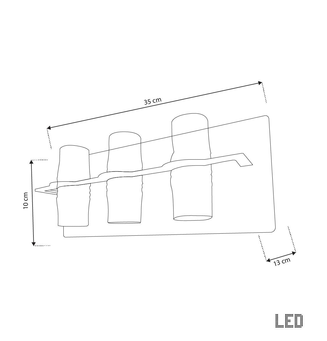 Panama Three Transparent Acrylic Black Led Wall Sconce - Heka Lighting & Trading Limited