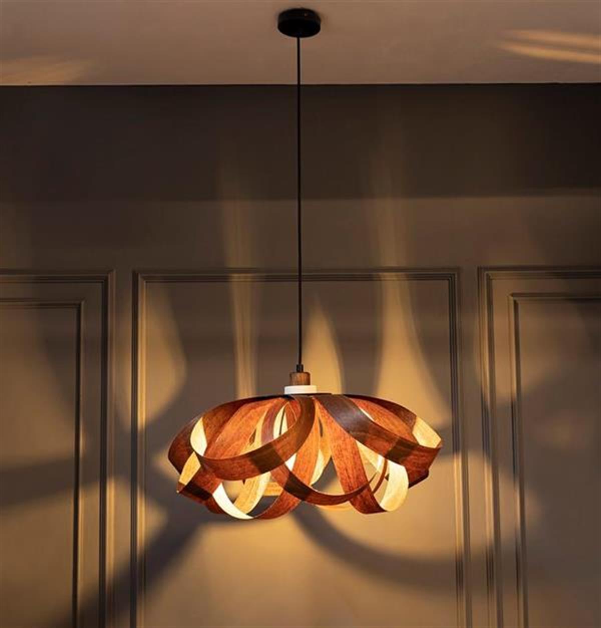 Papirus Mid-Size Wenge Pendant Light Chandelier - Heka Lighting & Trading Limited