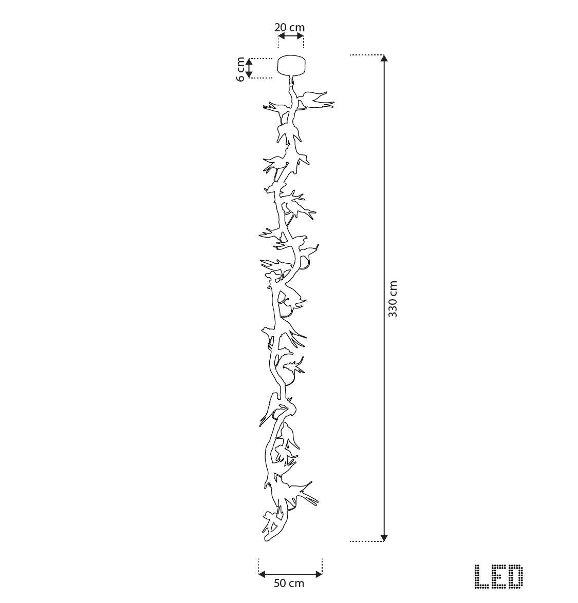 Peru Brass Transparent Swallow Glass Chandelier 300Cm - Heka Lighting & Trading Limited
