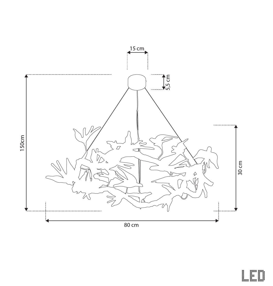 Peru Brass Transparent Swallow Glass Chandelier 80 Cm - Heka Lighting & Trading Limited