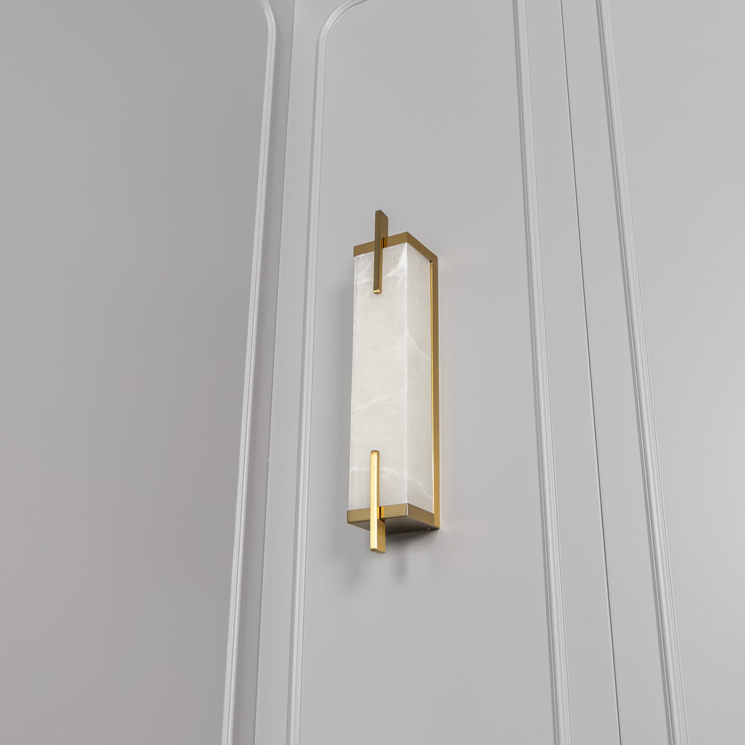 Polaris White Marbled Antique Led Wall Sconce - 60 Cm - Heka Lighting & Trading Limited