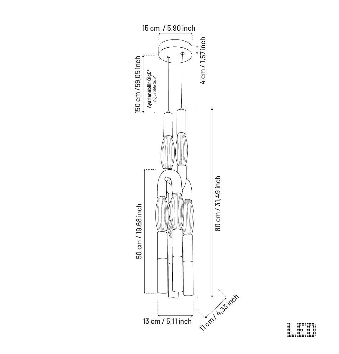 Pony Double Horse Hair Dark Antique Marble Pendant Light Small Chandelier - Heka Lighting & Trading Limited