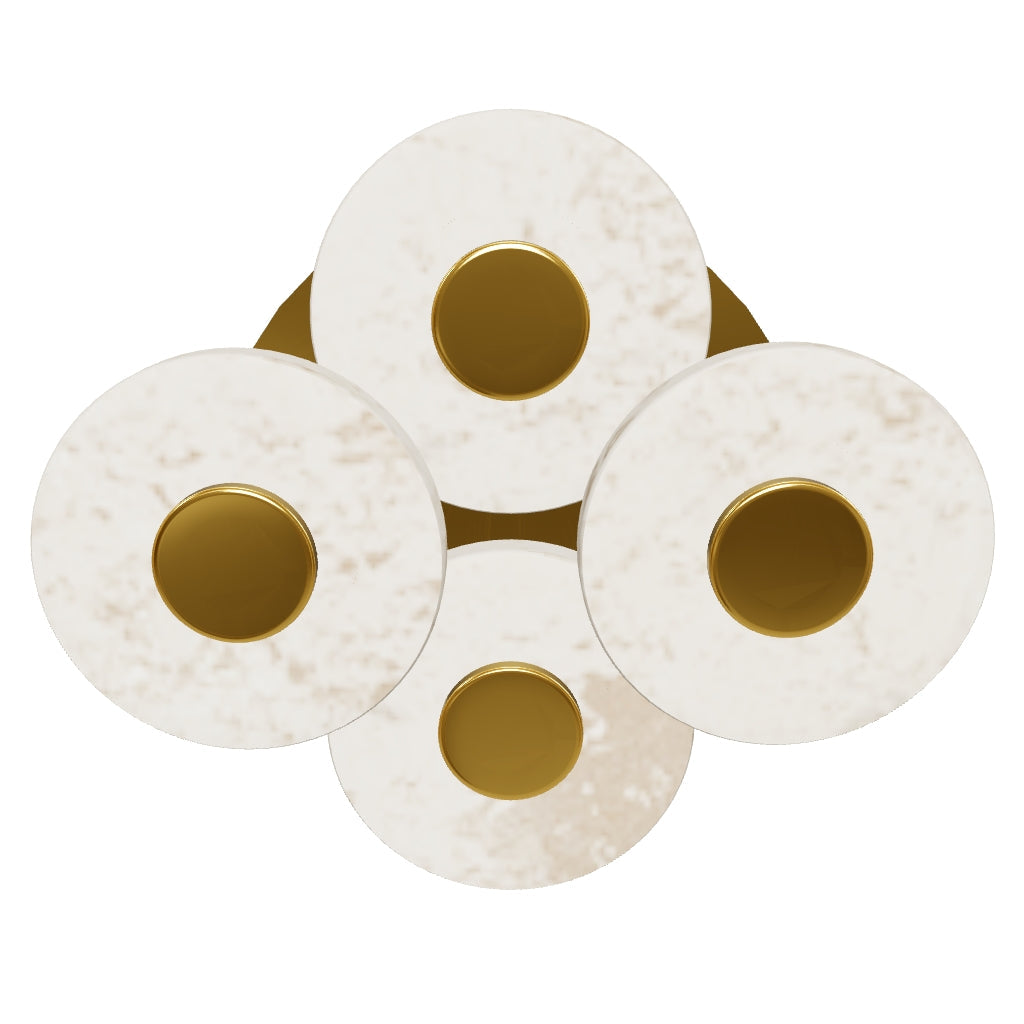 Efes Brushed Brass Marble Led Wall Sconce