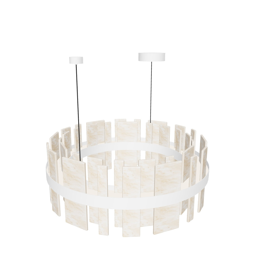 Ekho Marble Platinum Pendant Light Chandelier 80 Cm