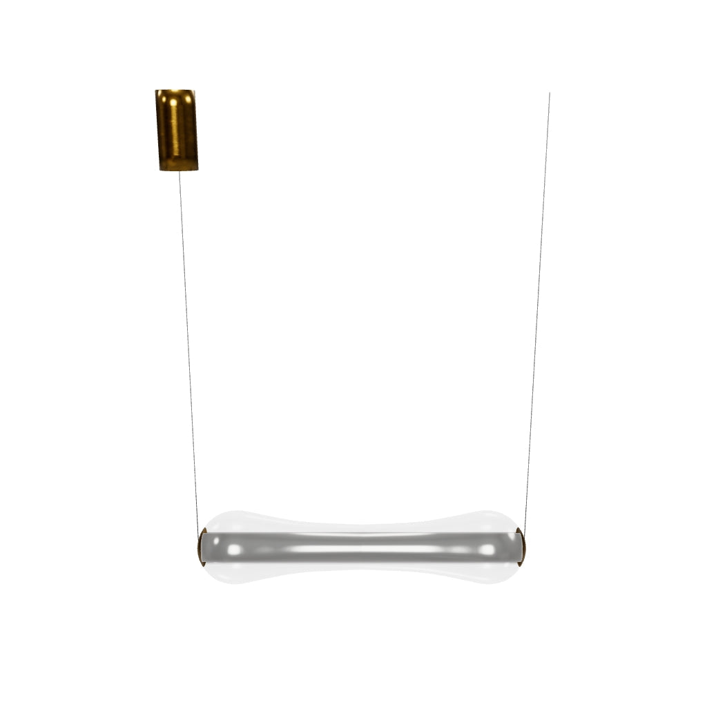 Seul Smoked Glass White Marble Antique Horizontal Pendant Light Chandelier