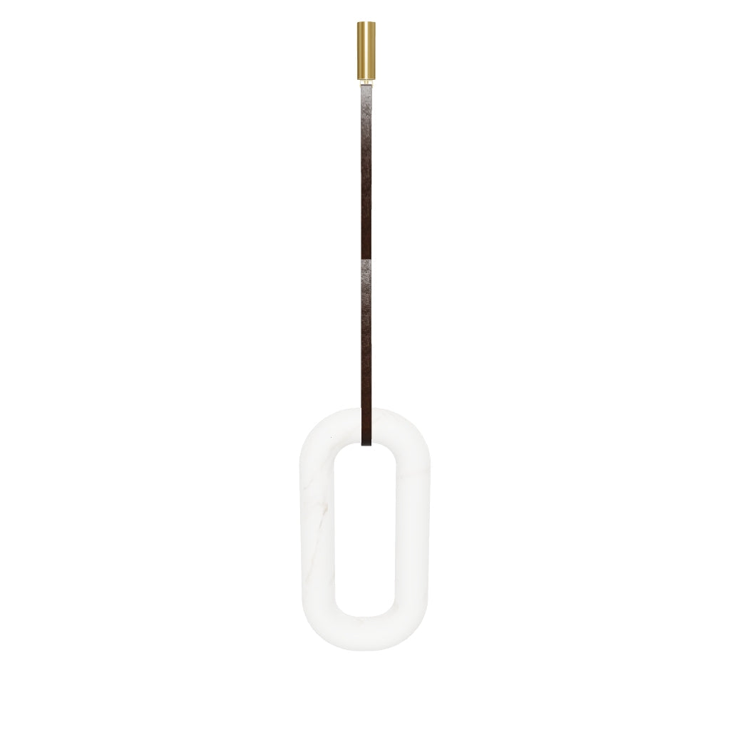 Teta White Marble Antique Pendant Light Chandelier 25X60 Cm