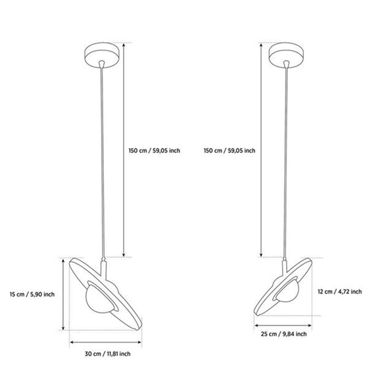 Şalık Antique White Concrete Led Pendant Light 25 Cm - Heka Lighting & Trading Limited