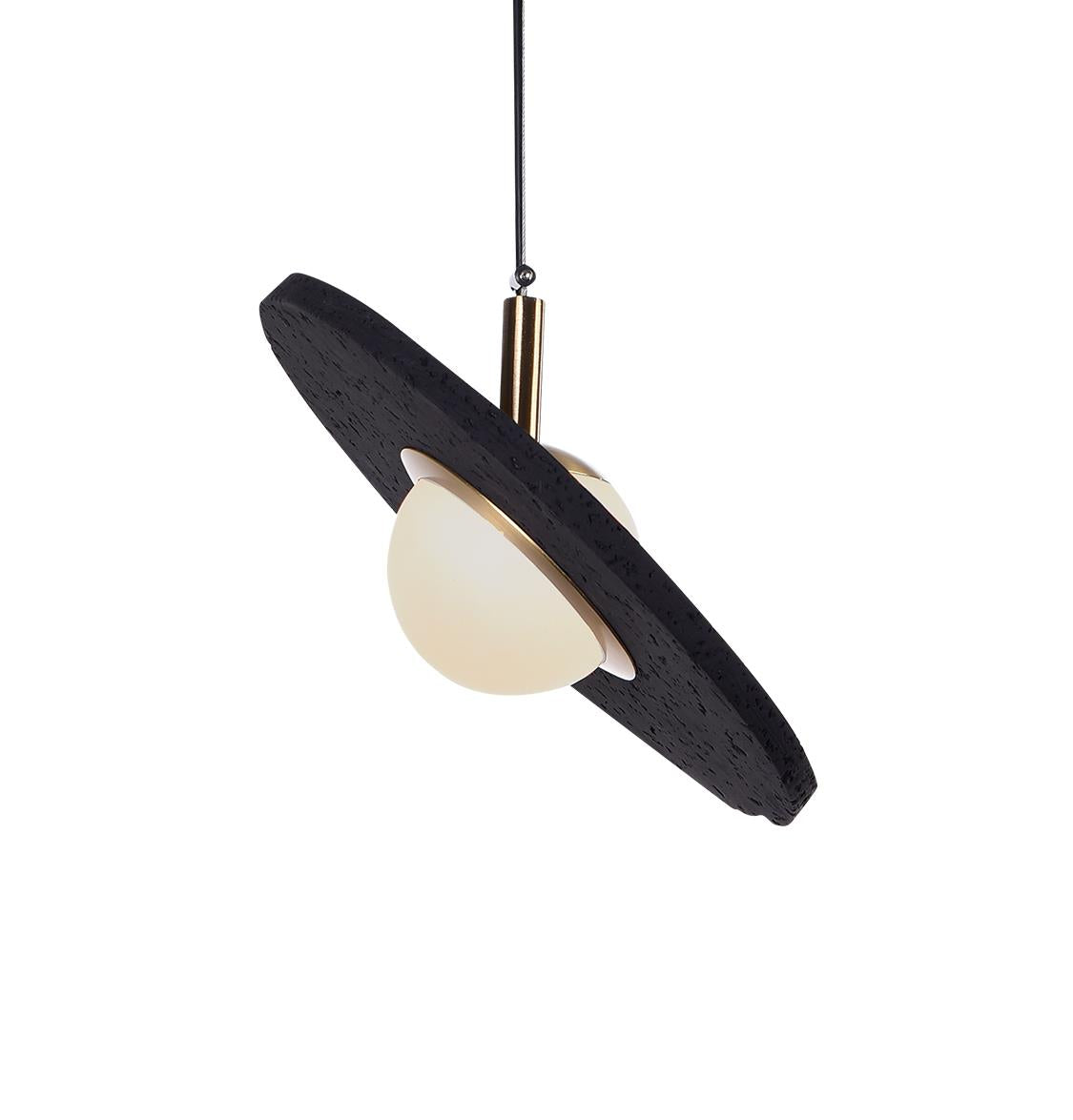 Şalık Antique Black Concrete Led Pendant Light 25 Cm - Heka Lighting & Trading Limited