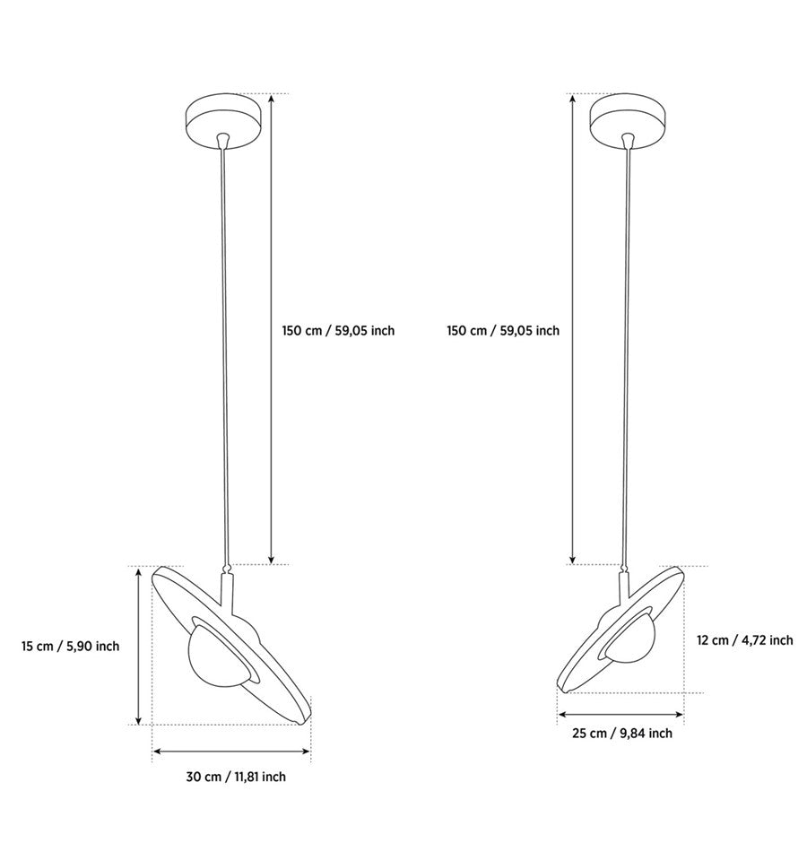 Şalık Antique White Concrete Led Pendant Light Chandelier 30 Cm - Heka Lighting & Trading Limited