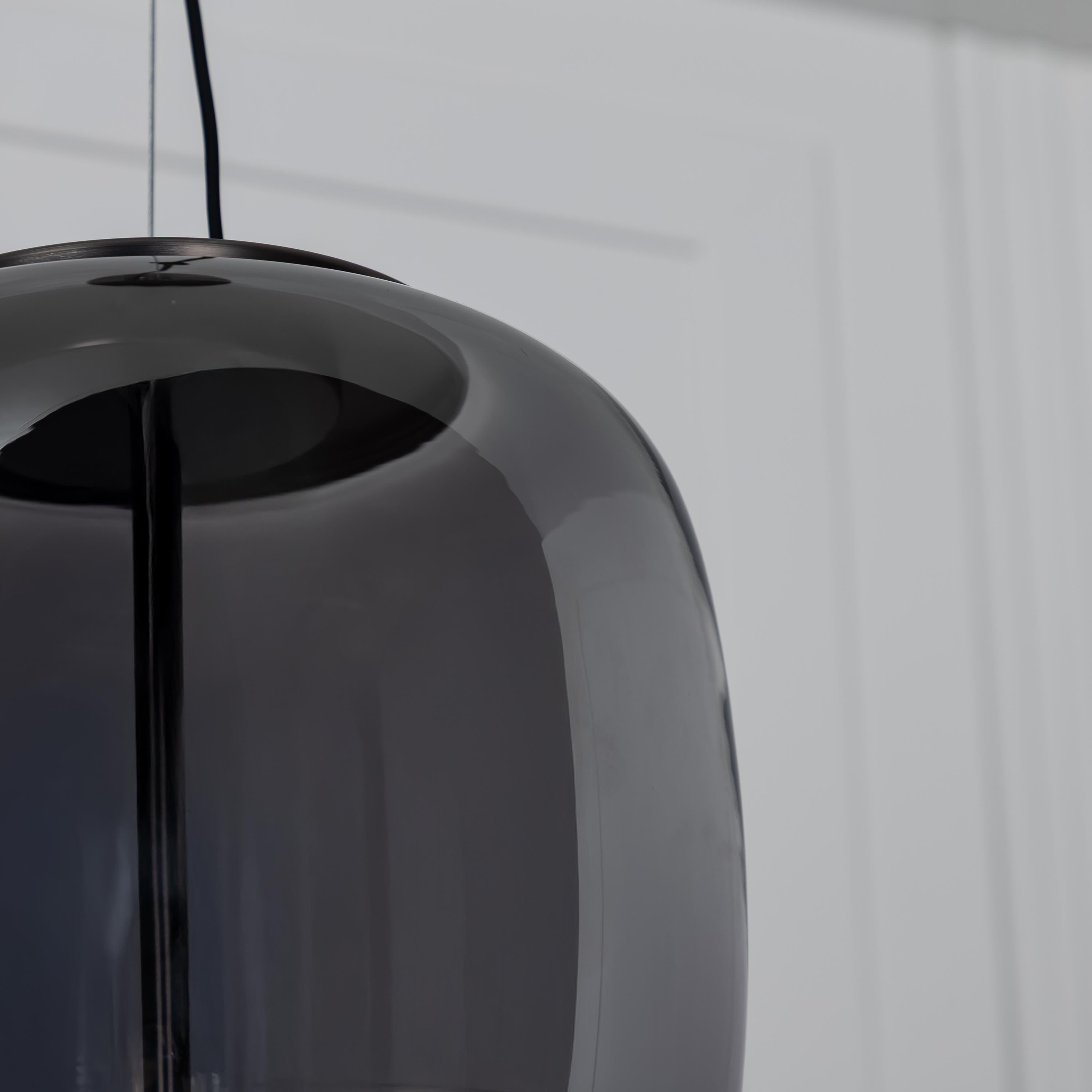 Salvador Smoked & White Glass Antique Pendant Light 40 Cm - Heka Lighting & Trading Limited