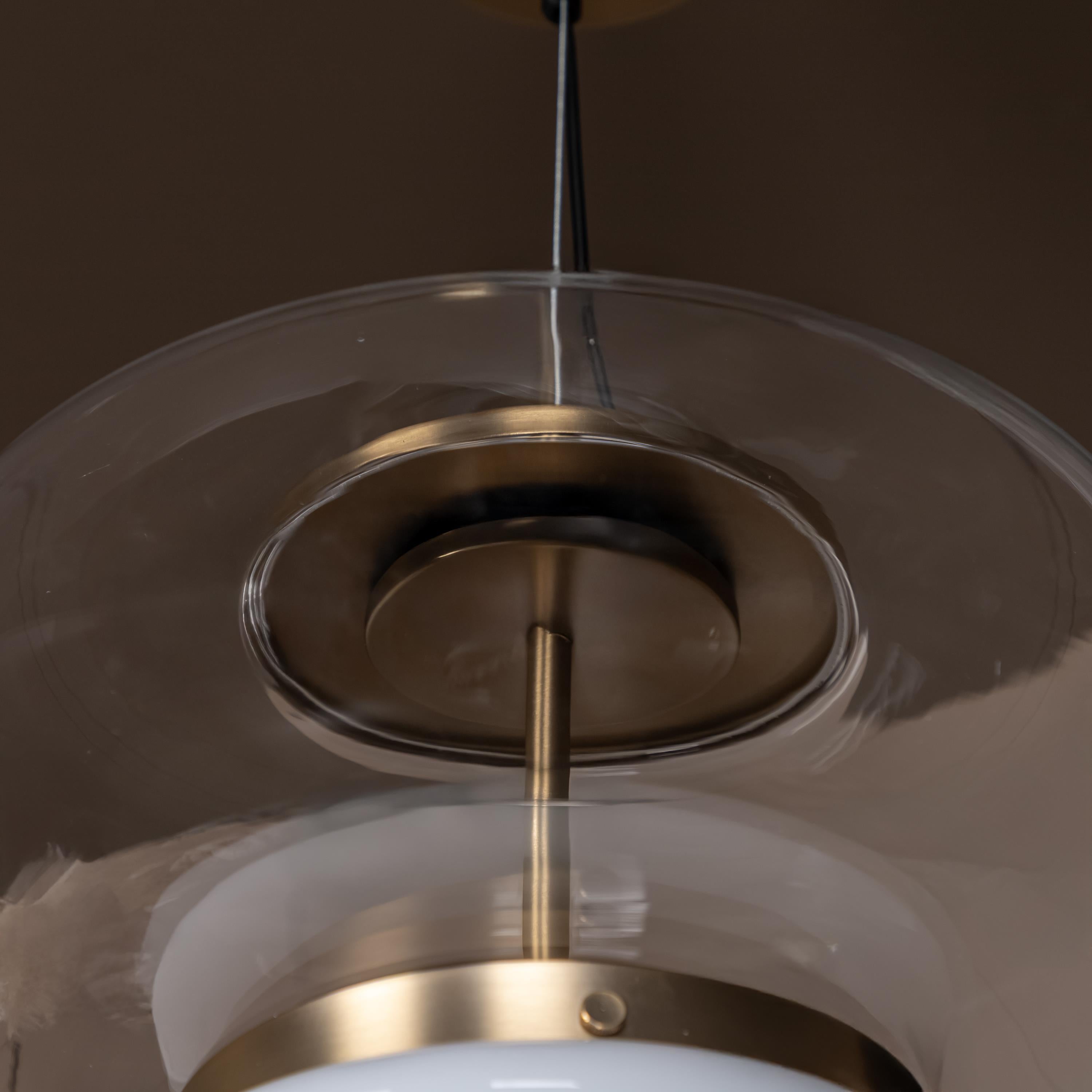 Salvador Transparent & White Glass Antique Pendant Light Chandelier 27 Cm - Heka Lighting & Trading Limited