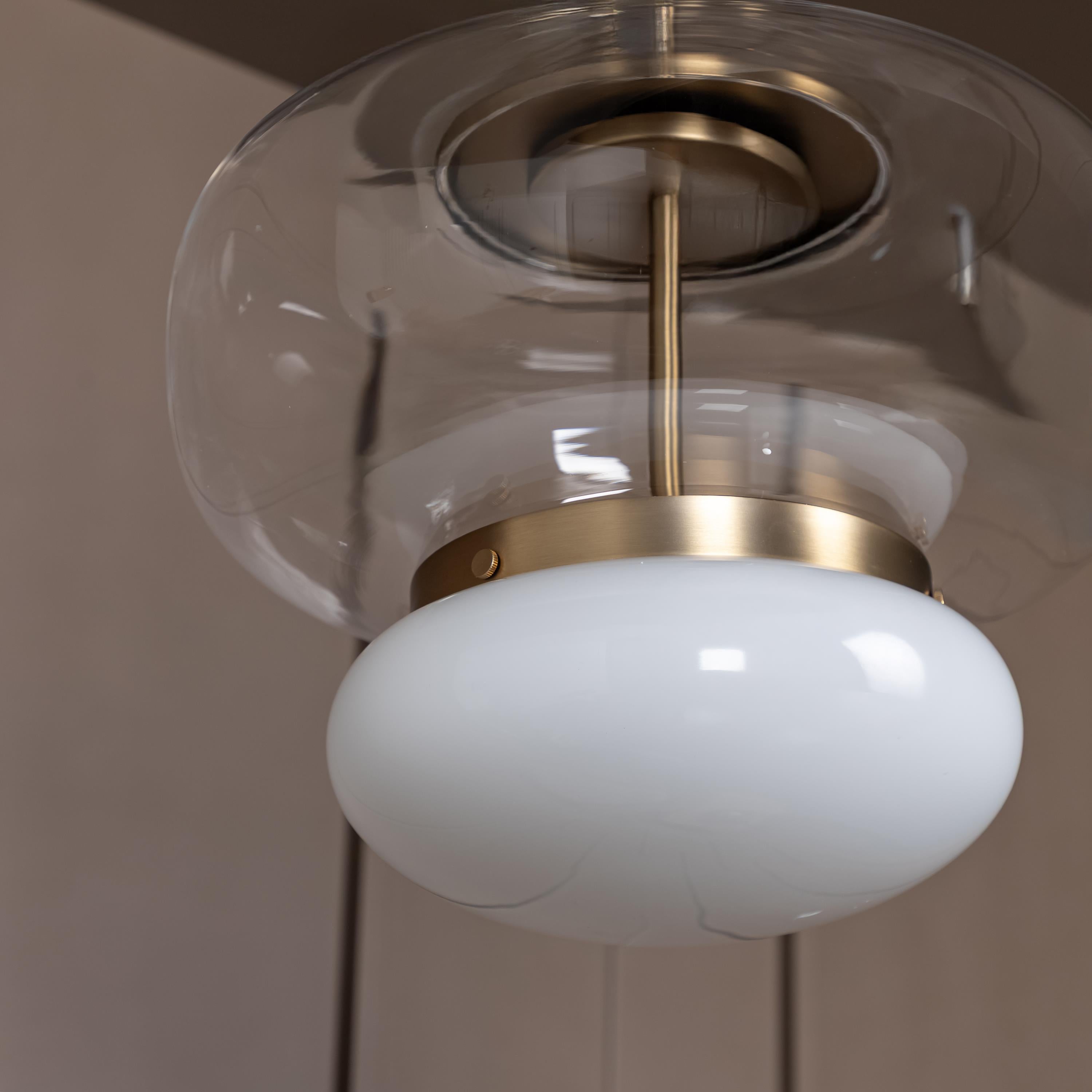 Salvador Transparent & White Glass Antique Pendant Light Chandelier 27 Cm - Heka Lighting & Trading Limited