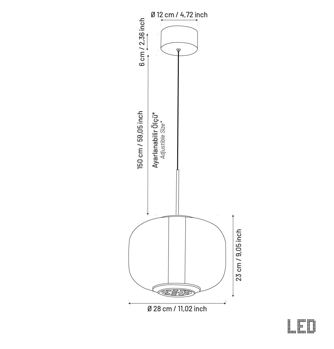 Seul Smoked Glass White Marble Antique Pendant Light 23 Cm - Heka Lighting & Trading Limited