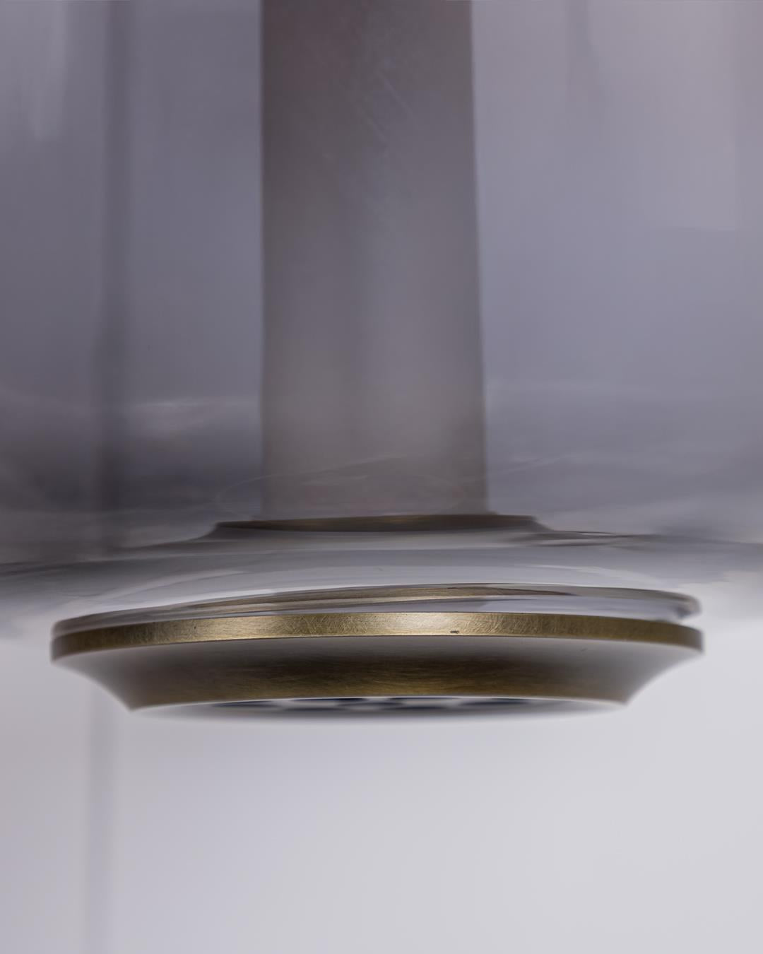 Seul Smoked Glass White Marble Antique Pendant Light 23 Cm - Heka Lighting & Trading Limited