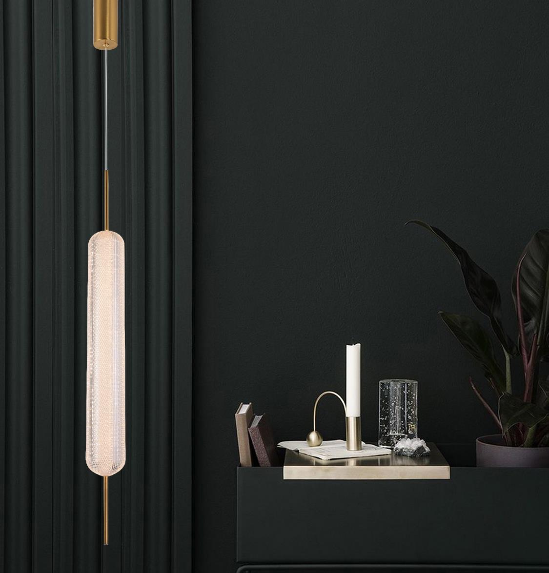 Sofya Acrylic Transparent Antique Glass Led Pendant Light Chandelier 100 Cm - Heka Lighting & Trading Limited