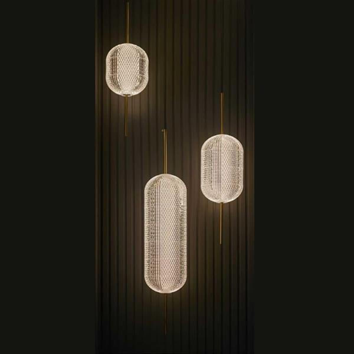 Sofya Acrylic Transparent Antique Glass Led Pendant Light Chandelier 21 Cm - Heka Lighting & Trading Limited